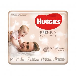 Huggies Premium Soft Pants, Medium (M) size baby diaper pants