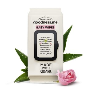 goodnessme Made with Organic Pure Water Baby Wet Wipes, Paediatrician Certified, Pack of 1