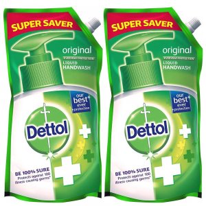 Dettol Liquid Handwash Dispenser Bottle Pump - Original Germ Protection Hand Wash (Buy 1 Get 1 Free - 750ml each)